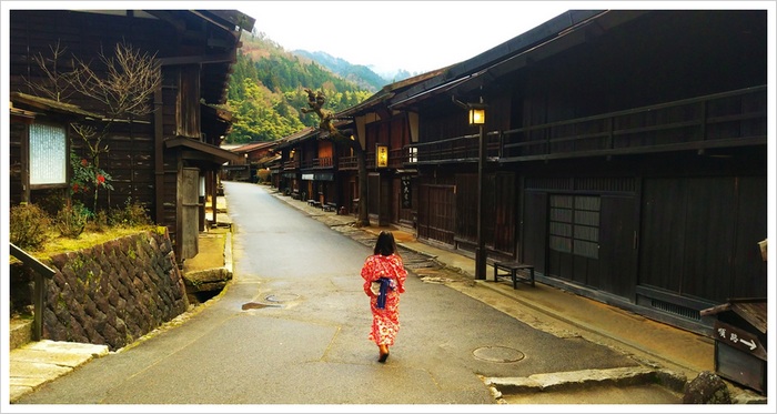 晴日古道，西风桑